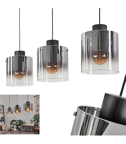 BRILLIANT Relax Pendelleuchte 3-flg – Chrom/weiß, Höhenverstellbar, Für 3x E27 Lampen, Kabel Kürzbar, Dimmbar