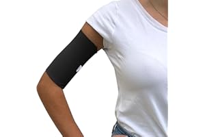 Glico Line Fascia PICC Protettiva Unisex, Fascia Braccio Copri Picc in Tessuto Traspirante, Made in Italy, Nero, M