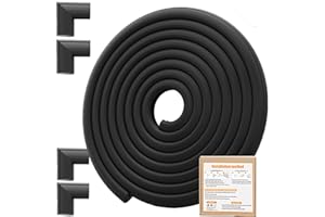 Dekukar Kind Möbel Stoßfänger Baby Proofing (Große 2.3m/7.5ft Kante + 4 Eckenschutz), Schwerlast Soft NBR Kantenschutz Schaumstoff, Tischkantenschutz Ecken für Schublade (Vorgeklebt, Baby Kopfschutz)