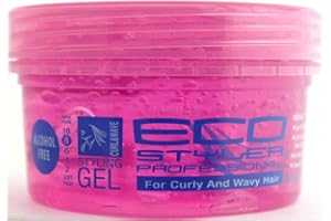 ECOCO Eco Professional Curl & Wave Styling Gel Firm Hold Tous Types de Cheveux 8 oz Rose