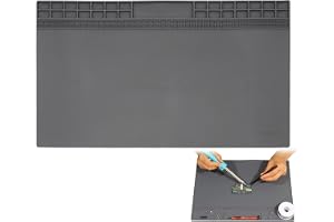 Lödmatta 60x35 cm, 500°C Värmebeständig, Antistatisk & Magnetisk | Silikonmatta, magnetisk verktygsmatta, halksäker, lämplig för BGA-lödning, reparation av , iPad och klockor.