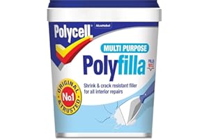 HOMEY MART Polyfilla Ready Mixed Filler for Wood Brick Walls Plaster Multi Purpose Quick Drying White 1kg