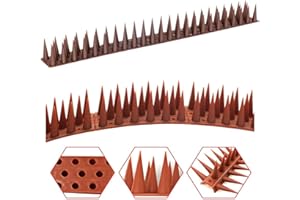 NestNook Kolce przeciw ptakom - Bezpieczne odstraszanie ptaków - Do domu, balkonu, parapetu okiennego, ogrodzenia - Brązowe 5,4 m