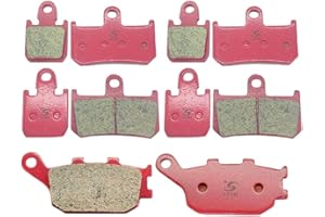 S SYUU Plaquettes de frein en céramique avant arrière de moto Compatible avec Yamaha YZF R1 2007 2008 2009 2010 2011 2013 2014 FA442F FA174R