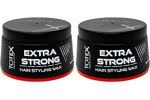 ‎TOTEX Totex EXTRA STRONG Haarwachs I Extra Strong Hair Styling Wax I Fragrance Deep Blue Duftendes Haarwachs I glänzenden und natürlichen Haarlook I maximale Kontrolle I 150ml (2 Stück)