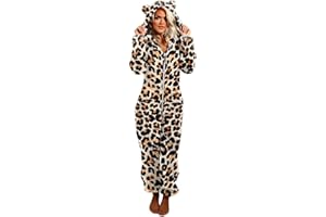 AMhomely Womens Nightwear Onesies Soft Comfy Fleece Pyjamas Nightwear Fluffy Fleece Onesie Lounge Wear Adult