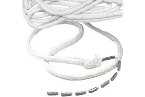 UTEFIF Nastro di Piombo per Tende - 5M, Heavy Lead Chain Tenda Weighter Tenda Weighter Outdoor Smooth Hanging Pieghevole Perfetto, per Tende Tende Tessuti Zanzariera