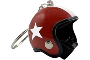 AUTOZOCO Llavero casco de Moto, Llavero con Diseño de Casco de motocicleta 3D, Llavero Motero, Llavero Colgante, Regalo Llavero, Llavero Souvenir, Plástico