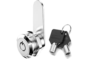 ZiYuya Thread Tubular Cam Lock with Key Different, RV Storage Locks, Mailbox Lock, Letterbox Lock, Cupboard Lock, Cabinet Lock, Draw Lock Dresser Locker Lock (20MM)