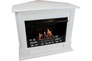 Kaminbau Mierzwa angolo Camino Caminetto Ciminiera a gel et etanolo Rafael Deluxe - Bianco