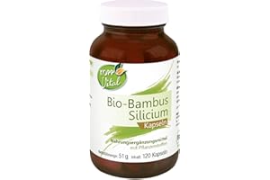 ‎KOPP VITAL KOPP Vital® Organic Bamboo Silicon Capsules 51 g - 1 x 120 Capsules - Pharmacy Quality - Organic Quality - Premium Silicon & Raw Materials - Vegetable Capsule Case