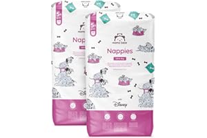 Marca Amazon - Mama Bear Disney pañales ultrasecos, Talla 5+ (11-17 kg) , Blanco, 144 Unidad, 2 Paquetes de 72 - PACK MENSUAL