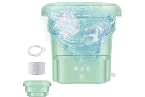 ZEBBYEE Mini Lavatrice Portatile, 3 Modalità Lavatrice Portatile Lavatrice Pieghevole Lavanderia Pieghevole Piccola Lavatrice, per campeggio, viaggi, camper, dormitori