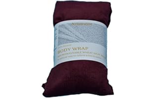 TEXTILES101 Corduroy Wheat Heat Packs with & Without Lavender/Unscented Microwaveable Heat Bag, Body Wrap Premium Quality (with Lavender, Burgundy)