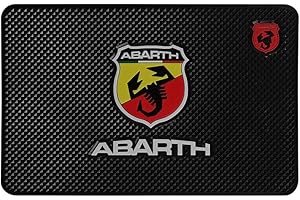 GWWXM Tappetino Antiscivolo Auto Cruscotto per Abarth 124 Spider 595 695,Silicone con Auto Logo Emblema Stemma Autoadesivi Mat Pad Cushion Antiscivolo Decorazione Accessori