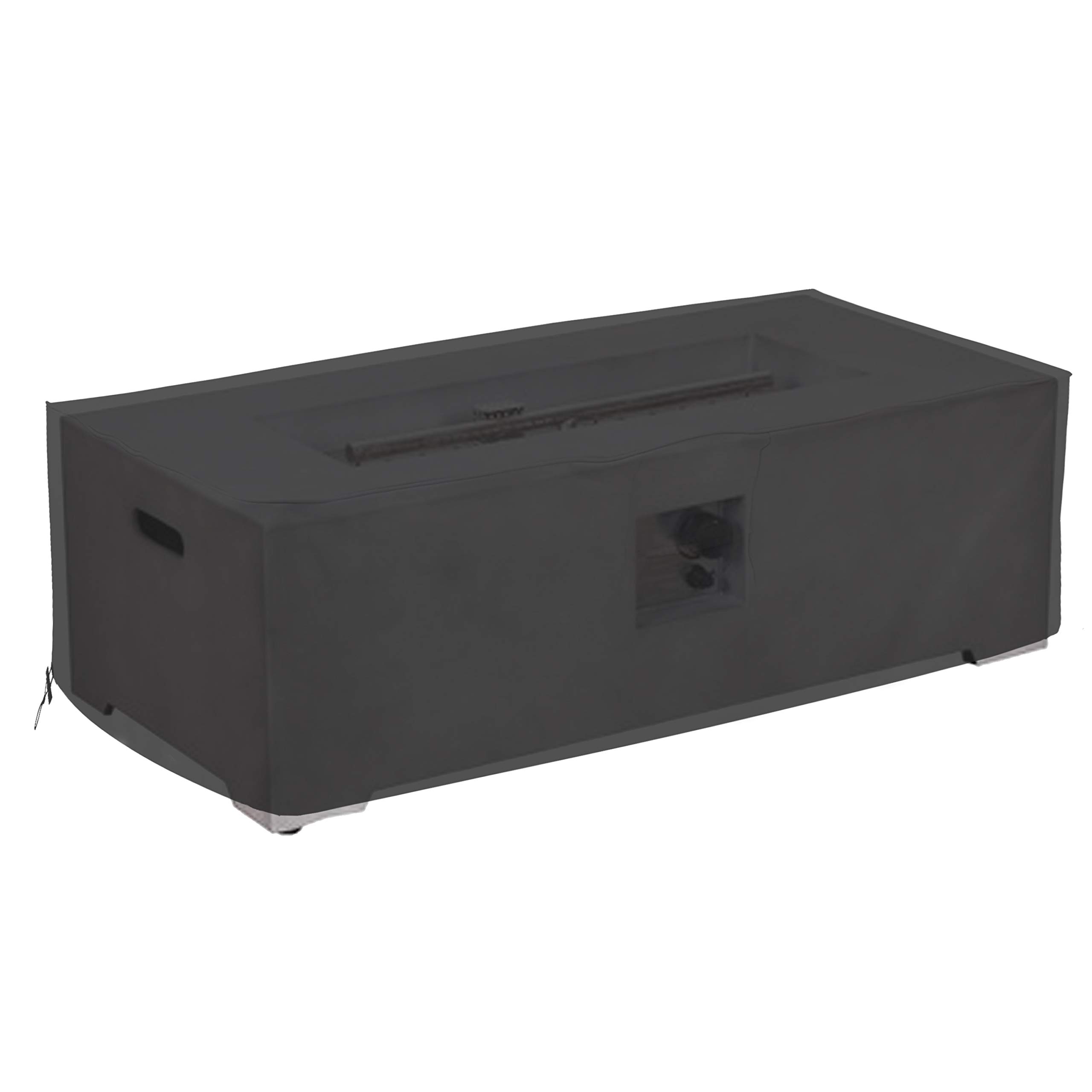 Fire Pit Outdoor Covers Rectangular Waterproof, 100% UV Resistant, 12 Oz PVC Heavy Duty Fabric with Air Pockets and Drawstring for Snug fit to Withstand Winds & Storms. – Bild 6