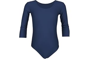 Aquarti Body da Danza con Maniche a 3/4 per Bambina