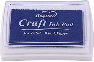 YPSelected Craft Ink Pad Inkpad for Paper Wood Fabric 15 Colors Available for Rubber Stamps (Dark Blue)