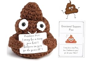 NyaSaa Knitted Poo Doll, Pocket Hug Positive Doll, Funny Poo Plush Figures Funny Doll Gift for Women Boys Girls Kids Students Exams, Birthday Party Decoration