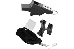 NAROOTE Baloncesto Deportes Árbitro Camping Supervivencia Emergencia Salvavidas Silbato[Black and Silver]