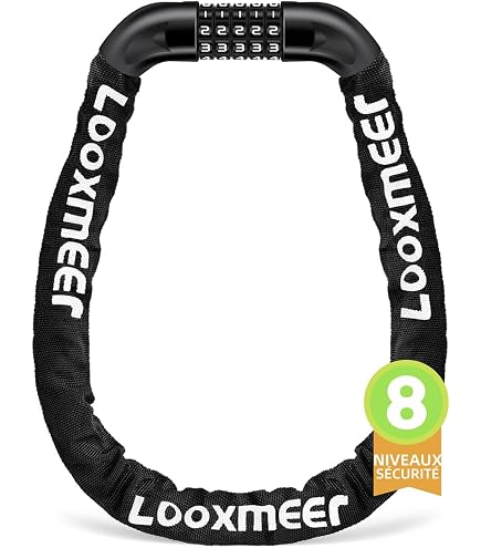 Antivol à Code 4 Chiffres Supecesorio – Câble 17 Cm, Pour Vélo, Moto, Snowboard, Skis, Valise, Noir