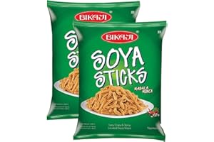 Bikaji Soya Stick (Masala Munch) 200g - Anytime Namkeen Snack Pouch - Traditional Indian Spicy Savory Crunchy, Crispy Snack (Pack of 2)