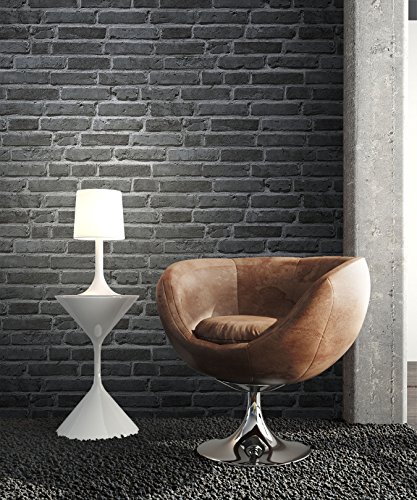 Steintapete Vliestapete Stein Schwarz Dunkel Natur , schöne edle Tapete im Steinmauer Design , moderne 3D Optik für Wohnzimmer, Schlafzimmer oder Küche inkl. Newroom Tapezier Ratgeber mit super Tipps! - 3