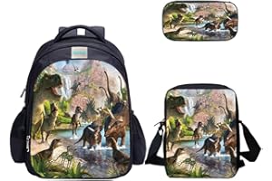 MATMO Dinosaur Backpack and Lunch Bag Set for Boys, Pencil Case (Dinosaur Set 6)