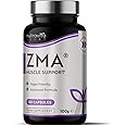 ZMA High Strength - 120 Vegan Capsules - Test Booster - Contributes to Testosterone Levels, Normal Muscle Function & Energy Yielding Metabolism - Zinc Magnesium & Vitamin B6 - Made by Nutravita