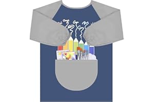 Vesaneae Grembiule Pittura Bambini, Grembiule Plastica Pittura, Grembiule Impermeabile per Bambini, Grembiule per Pittura Manica Lunga, Grembiule Artista Bambini per Artigianato, Cucina