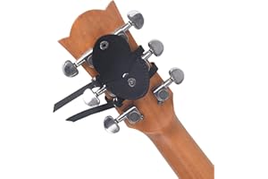 BSWAN Custodia per plettro per chitarra, in pelle, staccabile, legata alla tracolla della chitarra o della chitarra, per uomo, amante della chitarra, regalo per il papà, Nero , Organizer per borse