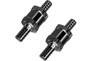 JNNJ 2 Pièces Clapet Anti-Retour à Carburant, Aluminium Carburant Non Retour Clapet Anti-Retour, Clapet Anti-Retour Pour Essence Diesel Carburateur Systèmes De Carburant à Basse Pression(10mm)