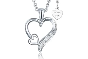 LOVENEST Herzkette Silber 925 / Gold vergoldet Halskette Damen *Ich Liebe Dich* Kette Silberkette mit Herzanhänger Schmuck nickelfrei Geschenke für Frauen Freundin Sie zum Geburtstag Hochzeitstag Jahrestag