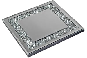 Formano Deko Spiegeltablett Stones mit Spiegelsteinchen aus Spiegelglas, 25x25cm, 1 Stück