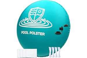RYUHIC Poolkissen Winter Ø 4m – Aufblasbares Pool Luftkissen mit Doppelnaht & Sicherheitsventil – Inkl. Reparaturset & 4 Verankerungsseile – UV-beständig, Frostschutz bis -25°C für Poolabdeckungen