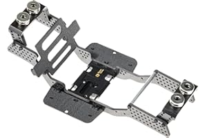 RampCrab Carbon Fiber Chassis Kit for SCX24, 7° Angled Skid, LCG Chassis Kit for Axial SCX24 C10, JLU, Bronco, Deadbolt