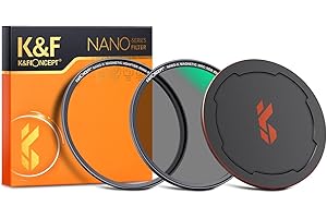 K&F Concept 62 mm magnetyczny filtr obiektywu ND8 z pierścieniem adaptera + osłona obiektywu ze stopu metali, 3 stopki optyczne szkło ND do aparatów DSLR