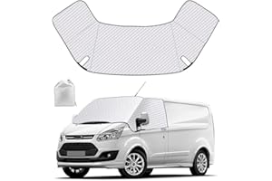 RASHION Auto Windschutzscheibe Sonnenschutz Kompatibel mit Ford Transit Custom 2012-2023, RV Frontscheibenabdeckung Sonnenschutz Anti Frost Ice Staub