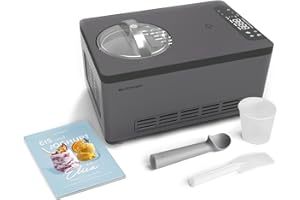 ‎SPRINGLANE KITCHEN SPRINGLANE Eismaschine & Joghurtbereiter Elisa 2,0 L mit selbstkühlendem Kompressor 220 W, aus Edelstahl mit Kühl- und Heizfunktion (Elisa Anthrazit, Eismaschine)