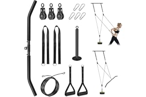 FASPUP Carrucola Palestra,Puleggia Palestra Doppia Carrucola Cavi Palestra Multifunzione Lat Machine Palestra Casa per Allenamento della Forza dell’upper Body