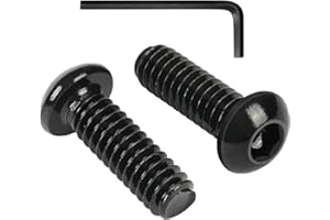 ORTAVA 20 sztuk śrub z łbem soczewkowym M4 x 10, śruby z łbem okrągłym ISO 7380, śruby z łbem płaskim, sześciokątnym, stal węglowa, pełny gwint z kluczami imbusowymi