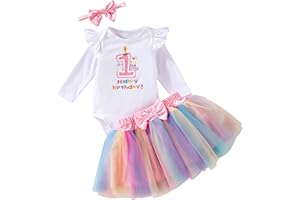 Winmany Set gonna tutù a maniche lunghe, per il primo compleanno, per la festa