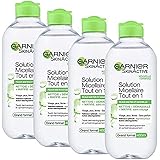 Garnier - SkinActive - Solution Micellaire Tout en Un - Peaux Mixtes et Sensibles - Grand Format - Lot de 4 x 400 ml
