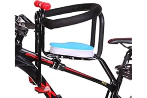 MAJOZ0 Siege Velo Enfant, Avant Vélo Siège Bébé Siège à Bicyclette avec Garde-Corps, Dossier et Pédale (pour Enfant de 2 à 6 Ans)