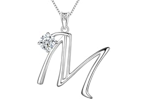 Aurora Tears 925 Sterling Silber 26 Buchstaben Halsketten Initial A-Z Alphabet Anhänger mit Mystic Rainbow Topaz Schmuck Geschenke für Frauen und Mädchen