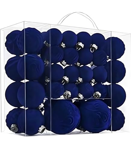 4 PCS Grandes Boules De Noël En Velvet Ornaments Ensemble De Suspension