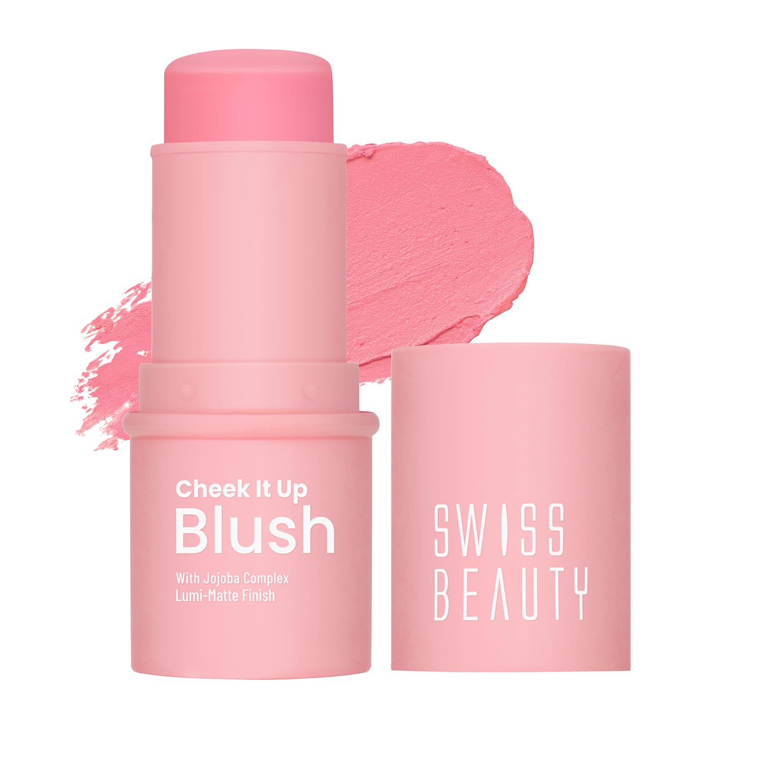 Swiss Beauty Cheek It Up Blush for Cheeks|Lumi-Matte Finish | Lightweight | Easily Blendable | With Jojoba Oil | Shade- High