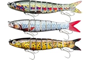 LAZY LURES Multi Jointed Fresh & Salt Water Fishing Lures for Pike, Bass, Perch & Trout