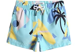 MaaMgic Short de Bains D'Ete Garcons Filles avec Slip Filet Maillot de Bain Enfant à la Plage pour Surfer Carton Conception
