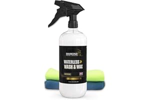 DIAMOND SHINE SYSTEM Diamond Shine Waterless Car Wash & Wax Spray, 1L Bottle – Quick Car Cleaner & Polish for All Vehicles – Eco-Friendly Detailing with Microfibre Cloths – No-Rinse Shine for Paintwork & Glass